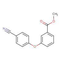 Chemical structure of methyl 3-(4-cyanophenoxy)benzoate - CSSB00025712122