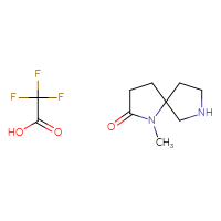 Chemical structure of 1-methyl-1,7-diazaspiro[4.4]nonan-2-one; trifluoroacetic acid - CSSB06430524167