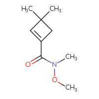 Chemical structure of N-methoxy-N,3,3-trimethylcyclobut-1-ene-1-carboxamide - CSSB01148880042
