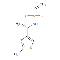 Chemical structure of N-[(1S)-1-(2-methyl-1,3-thiazol-4-yl)ethyl]ethene-1-sulfonamide - CSSB09893351561