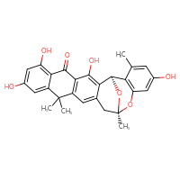 Chemical structure of (1S,17S)-3,7,9,21-tetrahydroxy-12,12,17,23-tetramethyl-18,25-dioxahexacyclo[15.7.1.0²,¹⁵.0⁴,¹³.0⁶,¹¹.0¹⁹,²⁴]pentacosa-2,4(13),6,8,10,14,19(24),20,22-nonaen-5-one - CSSB00159240729