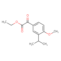 Chemical structure of ethyl 2-[4-methoxy-3-(propan-2-yl)phenyl]-2-oxoacetate - CSSB02502097663
