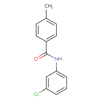 Chemical structure of N-(3-chlorophenyl)-4-methylbenzamide - CSSB00046142635