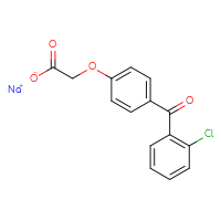 Chemical structure of sodium 2-[4-(2-chlorobenzoyl)phenoxy]acetate - CSSB20620696533
