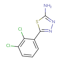 Chemical structure of 5-(2,3-dichlorophenyl)-1,3,4-thiadiazol-2-amine - CSSB00011230189