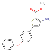 Chemical structure of methyl 3-amino-5-(4-phenoxyphenyl)thiophene-2-carboxylate - CSSB00103154179
