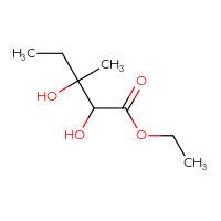 Chemical structure of ethyl 2,3-dihydroxy-3-methylpentanoate - CSSB00011037245