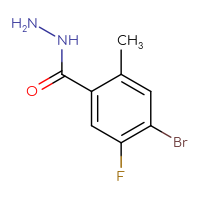 Chemical structure of 4-bromo-5-fluoro-2-methylbenzohydrazide - CSSB02516851926