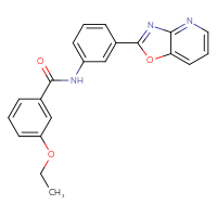 Chemical structure of 3-ethoxy-N-(3-{[1,3]oxazolo[4,5-b]pyridin-2-yl}phenyl)benzamide - CSSB00121686765