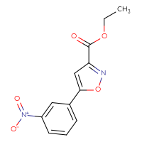 Chemical structure of ethyl 5-(3-nitrophenyl)-1,2-oxazole-3-carboxylate - CSSB00020587199