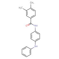 Chemical structure of 3,4-dimethyl-N-[4-(phenylamino)phenyl]benzamide - CSSB00121665475