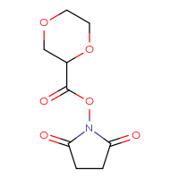 Chemical structure of 2,5-dioxopyrrolidin-1-yl 1,4-dioxane-2-carboxylate - CSSB00123875286