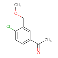 Chemical structure of 1-[4-chloro-3-(methoxymethyl)phenyl]ethan-1-one - CSSB21103686506