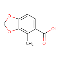 Chemical structure of 4-methyl-2H-1,3-benzodioxole-5-carboxylic acid - CSSB00009908537