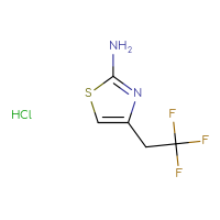 Chemical structure of 4-(2,2,2-trifluoroethyl)-1,3-thiazol-2-amine hydrochloride - CSSB00015196066