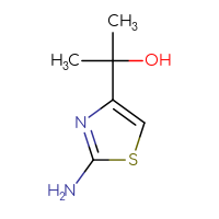 Chemical structure of 2-(2-amino-1,3-thiazol-4-yl)propan-2-ol - CSSB00011162638
