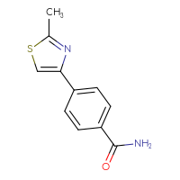 Chemical structure of 4-(2-methyl-1,3-thiazol-4-yl)benzamide - CSSB00030583767