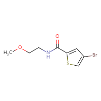 Chemical structure of 4-bromo-N-(2-methoxyethyl)thiophene-2-carboxamide - CSSB00016364436