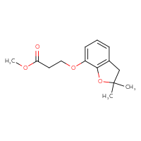 Chemical structure of methyl 3-[(2,2-dimethyl-2,3-dihydro-1-benzofuran-7-yl)oxy]propanoate - CSSB00000667154