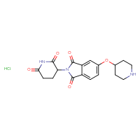 Chemical structure of 2-(2,6-dioxopiperidin-3-yl)-5-(piperidin-4-yloxy)-2,3-dihydro-1H-isoindole-1,3-dione hydrochloride - CSSB14929215916