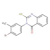 Chemical structure of 3-(4-bromo-3-methylphenyl)-2-sulfanyl-3,4-dihydroquinazolin-4-one - CSSB00020605930
