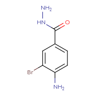 Chemical structure of 4-amino-3-bromobenzohydrazide - CSSB00012056287