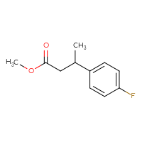 Chemical structure of methyl 3-(4-fluorophenyl)butanoate - CSSB00000062800
