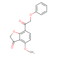 Chemical structure of 4-methoxy-7-(2-phenoxyacetyl)-2,3-dihydro-1-benzofuran-3-one - CSSB21332067196
