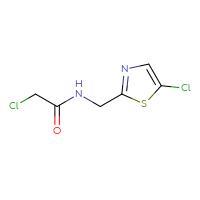 Chemical structure of 2-chloro-N-[(5-chloro-1,3-thiazol-2-yl)methyl]acetamide - CSSB00024986026