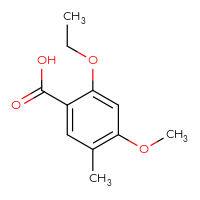 Chemical structure of 2-ethoxy-4-methoxy-5-methylbenzoic acid - CSSB00035424923