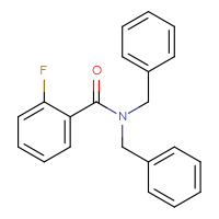 Chemical structure of N,N-dibenzyl-2-fluorobenzamide - CSSB00000153340