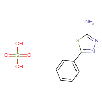 Chemical structure of 5-phenyl-1,3,4-thiadiazol-2-amine; sulfuric acid - CSSB00015284139