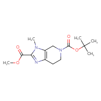Chemical structure of 5-tert-butyl 2-methyl 3-methyl-3H,4H,5H,6H,7H-imidazo[4,5-c]pyridine-2,5-dicarboxylate - CSSB00030986315