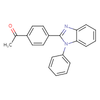 Chemical structure of 1-[4-(1-phenyl-1H-1,3-benzodiazol-2-yl)phenyl]ethan-1-one - CSSB21323108587