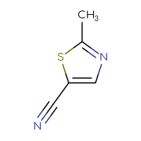 Chemical structure of 2-methyl-1,3-thiazole-5-carbonitrile - CSSB00012002610
