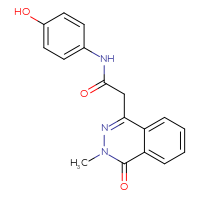 Chemical structure of N-(4-hydroxyphenyl)-2-(3-methyl-4-oxo-3,4-dihydrophthalazin-1-yl)acetamide - CSSB00047528193