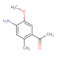 Chemical structure of 1-(4-amino-5-methoxy-2-methylphenyl)ethan-1-one - CSSB00009856008