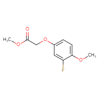 Chemical structure of methyl 2-(3-fluoro-4-methoxyphenoxy)acetate - CSSB08352609021