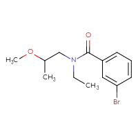 Chemical structure of 3-bromo-N-ethyl-N-(2-methoxypropyl)benzamide - CSSB00019988262