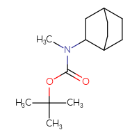 Chemical structure of tert-butyl N-{bicyclo[2.2.2]octan-2-yl}-N-methylcarbamate - CSSB00015829001