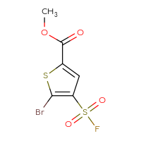 Chemical structure of methyl 5-bromo-4-(fluorosulfonyl)thiophene-2-carboxylate - CSSB00024414352
