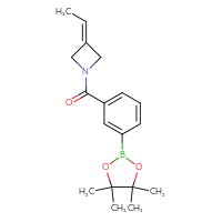 Chemical structure of 3-ethylidene-1-[3-(4,4,5,5-tetramethyl-1,3,2-dioxaborolan-2-yl)benzoyl]azetidine - CSSB02166475007