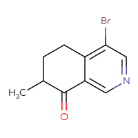 Chemical structure of 4-bromo-7-methyl-5,6,7,8-tetrahydroisoquinolin-8-one - CSSB14948215429
