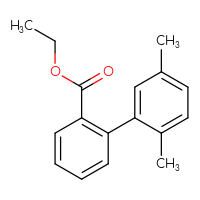 Chemical structure of ethyl 2',5'-dimethyl-[1,1'-biphenyl]-2-carboxylate - CSSB06581902335