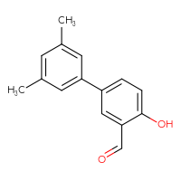 Chemical structure of 4-hydroxy-3',5'-dimethyl-[1,1'-biphenyl]-3-carbaldehyde - CSSB00016253804