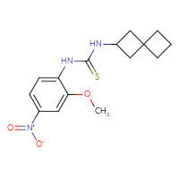 Chemical structure of 1-(2-methoxy-4-nitrophenyl)-3-{spiro[3.3]heptan-2-yl}thiourea - CSSB07050068053