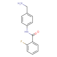Chemical structure of N-[4-(aminomethyl)phenyl]-2-fluorobenzamide - CSSB00000630910