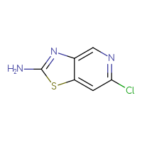 Chemical structure of 6-chloro-[1,3]thiazolo[4,5-c]pyridin-2-amine - CSSB00000729702