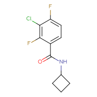 Chemical structure of 3-chloro-N-cyclobutyl-2,4-difluorobenzamide - CSSB00094990908