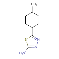 Chemical structure of 5-(4-methylcyclohexyl)-1,3,4-thiadiazol-2-amine - CSSB00013064646